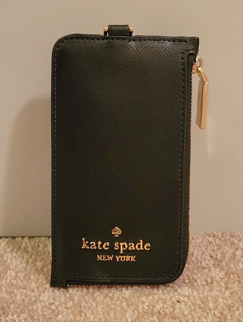 Kate Spade Zip Card Case Wallet Black